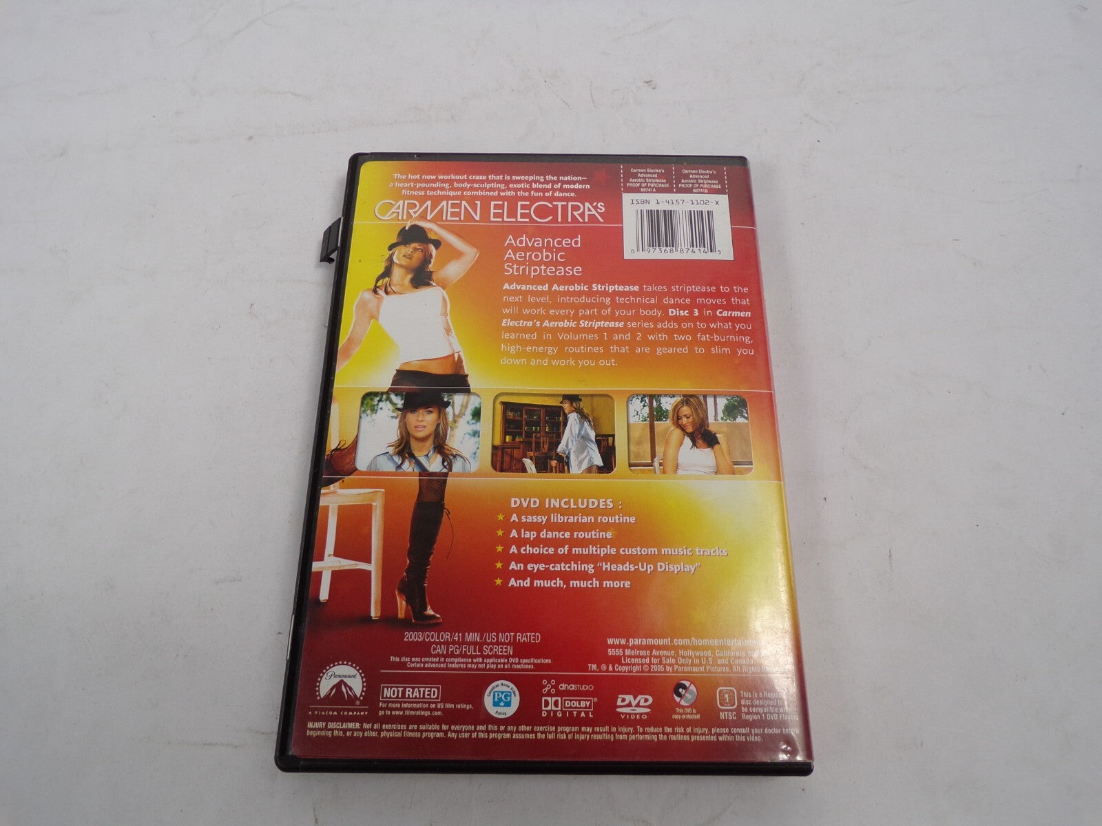 Carmen Electra's Advanced Aerobic Striptease Fitness Fun Dance DVD Movies