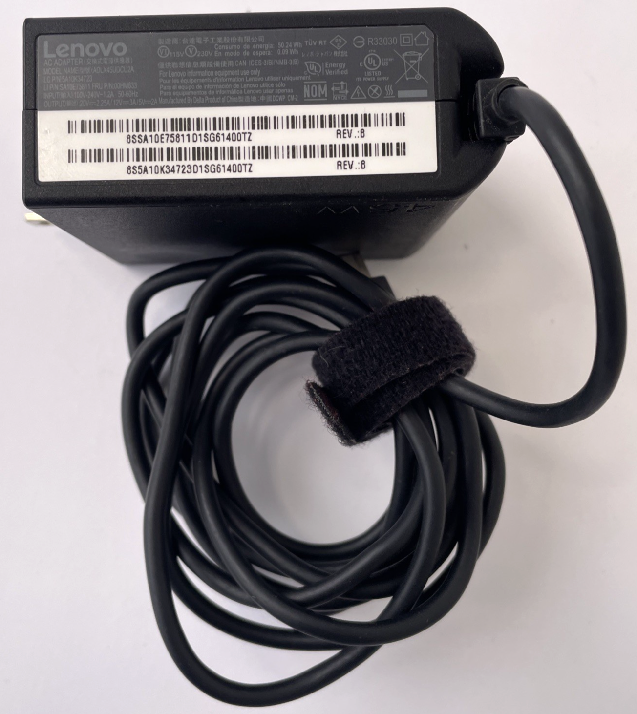 Genuine Lenovo 45W ADLX45UDCU2A USB Type-C AC Adapter for Lenovo Thinkpad X1 B01