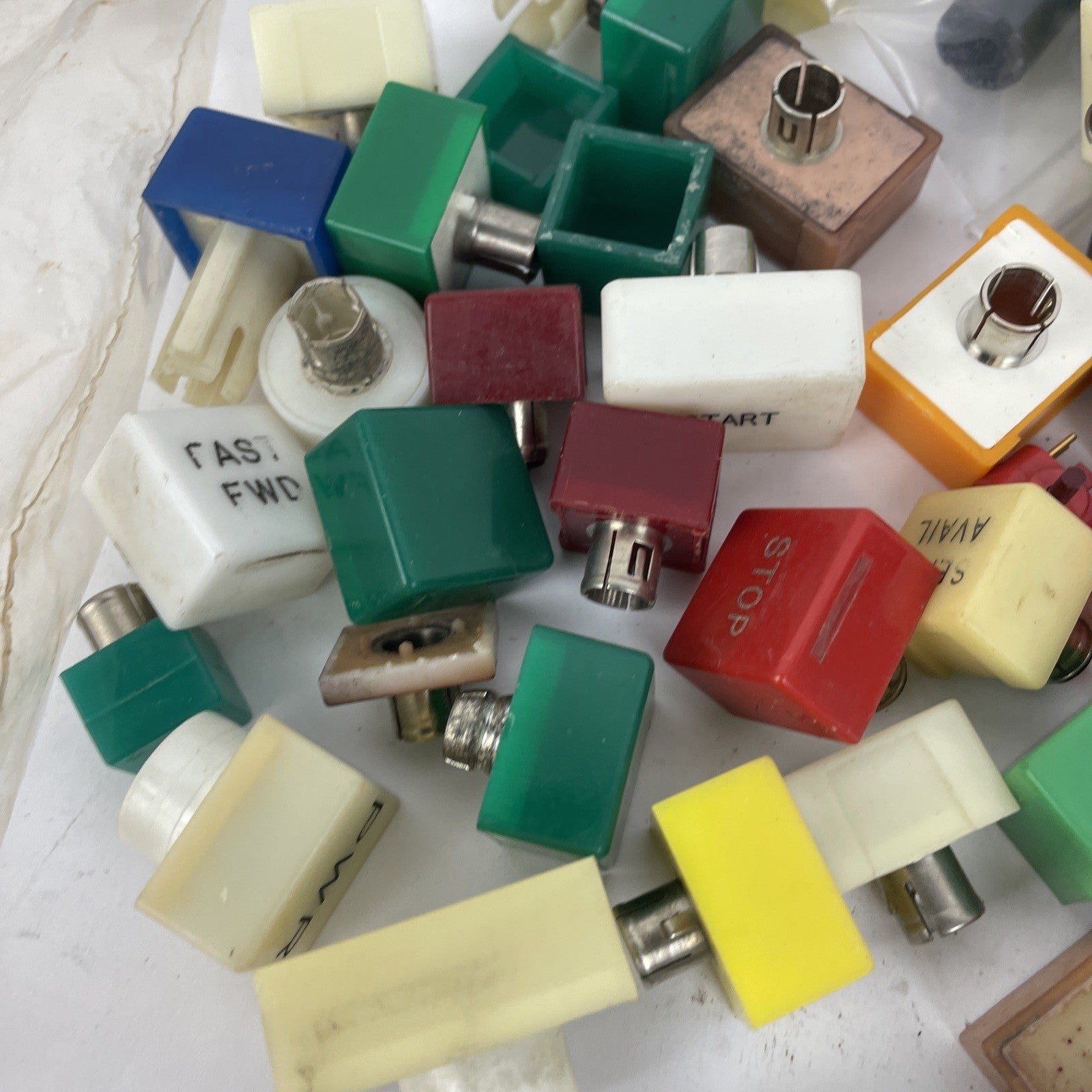 Huge Lot Of Square Push button Panel Lights Red Green Yellow Assorted shaft(s)