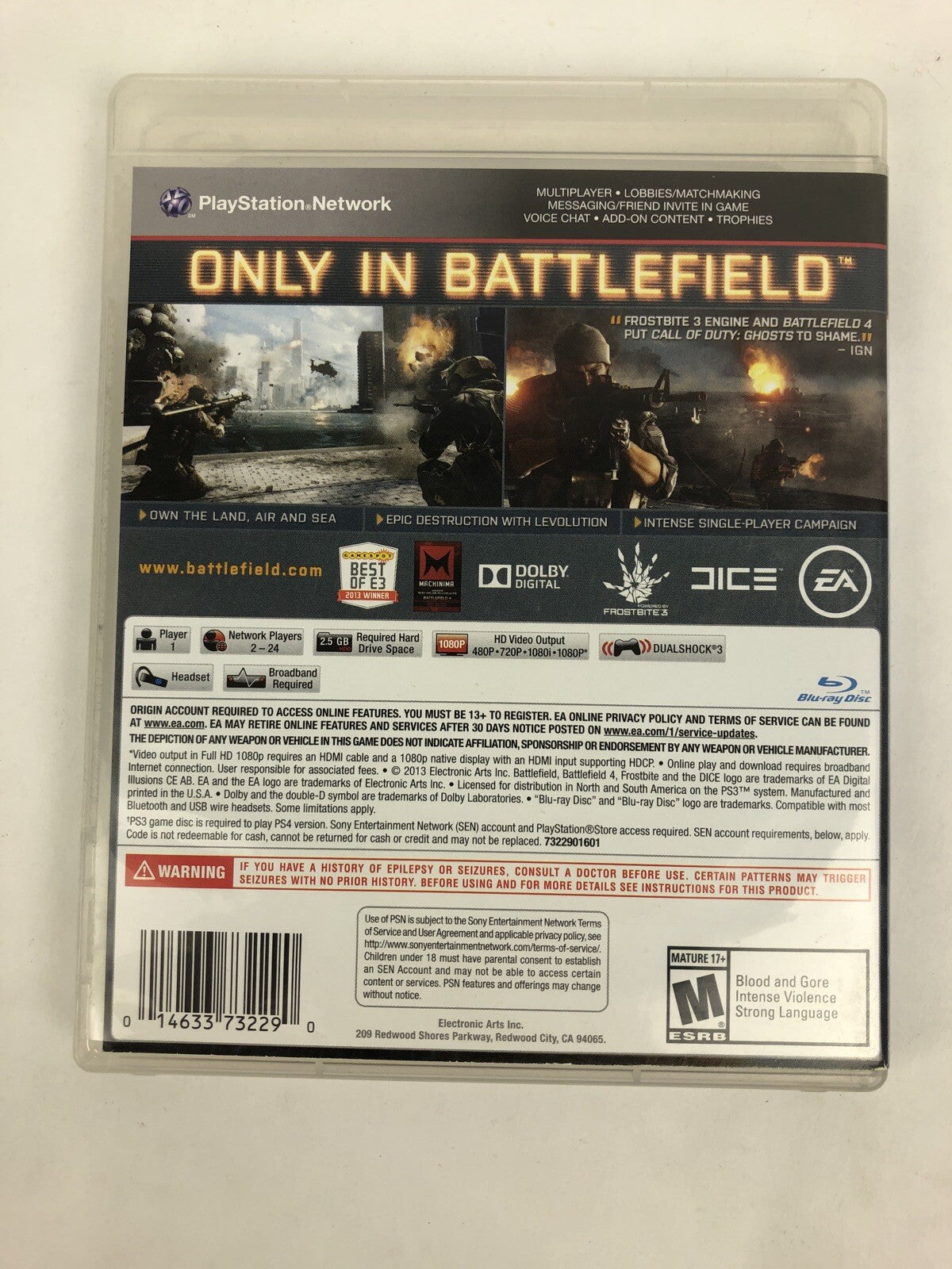 Battlefield 4 PLAYSTATION 3 (PS3) Action / Adventure (Video Game) FSTSHP