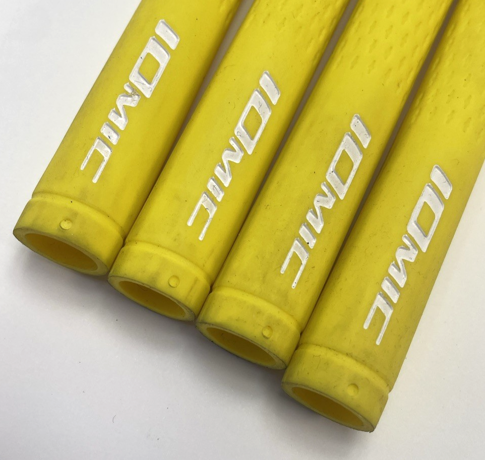 IOmic JAPAN Sticky 48g Golf Grip Lot of 4 Yellow w Green NOS Wedge Set
