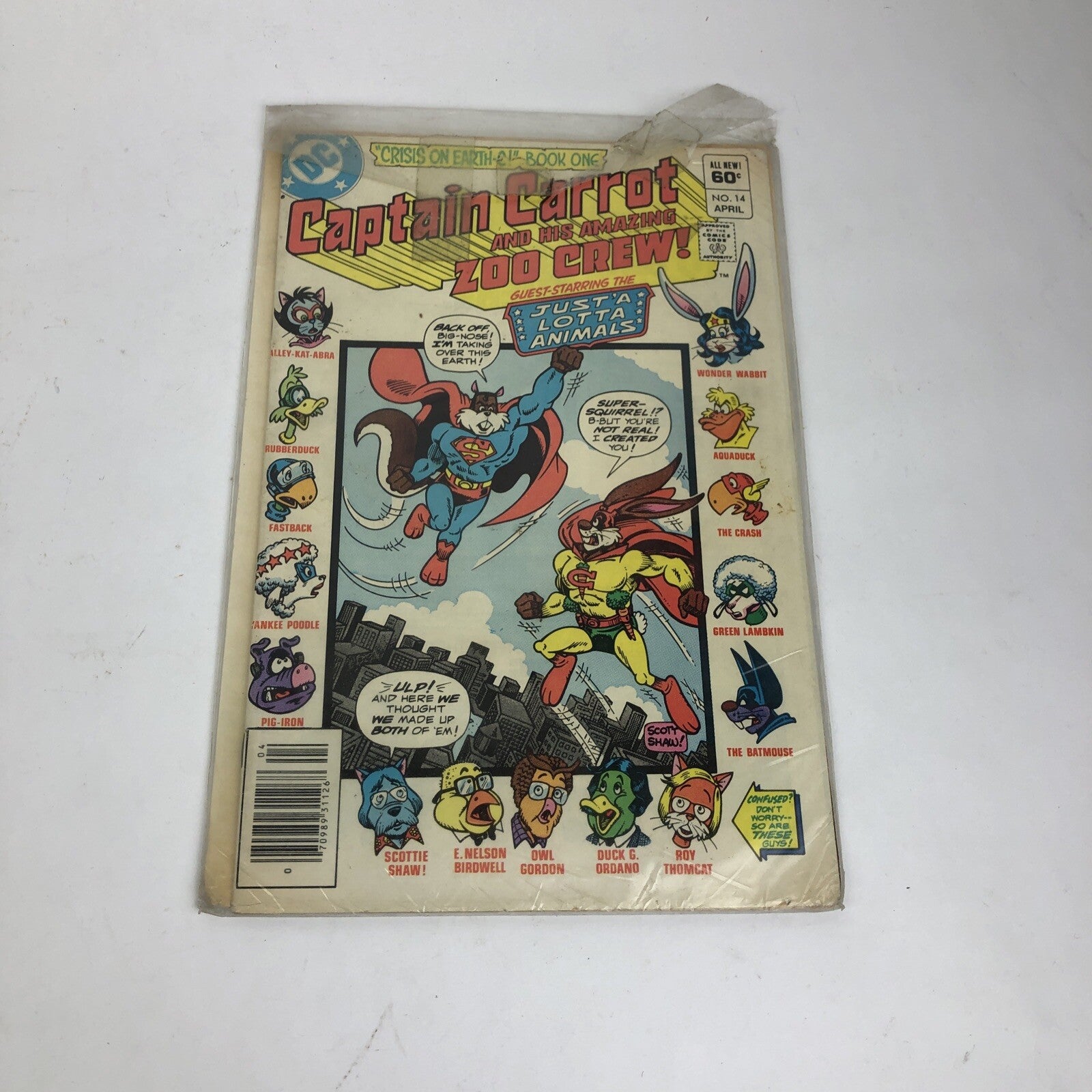 Rare CAPTAIN CARROT & HIS AMAZING ZOO CREW (1982 Series) #14 Superman DC comics