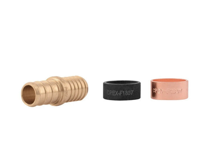 SharkBite UC4008LFA 160 PSI Brass PEX Coupling 1/2 Dia. in. with Crimp Rings
