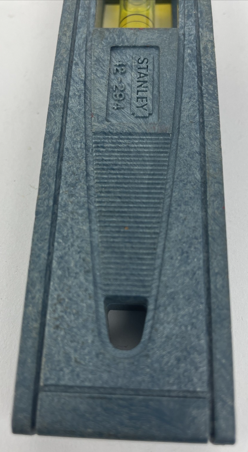 Vintage Stanley Tools USA 42-294 Plastic Torpedo Level. Blue VGC