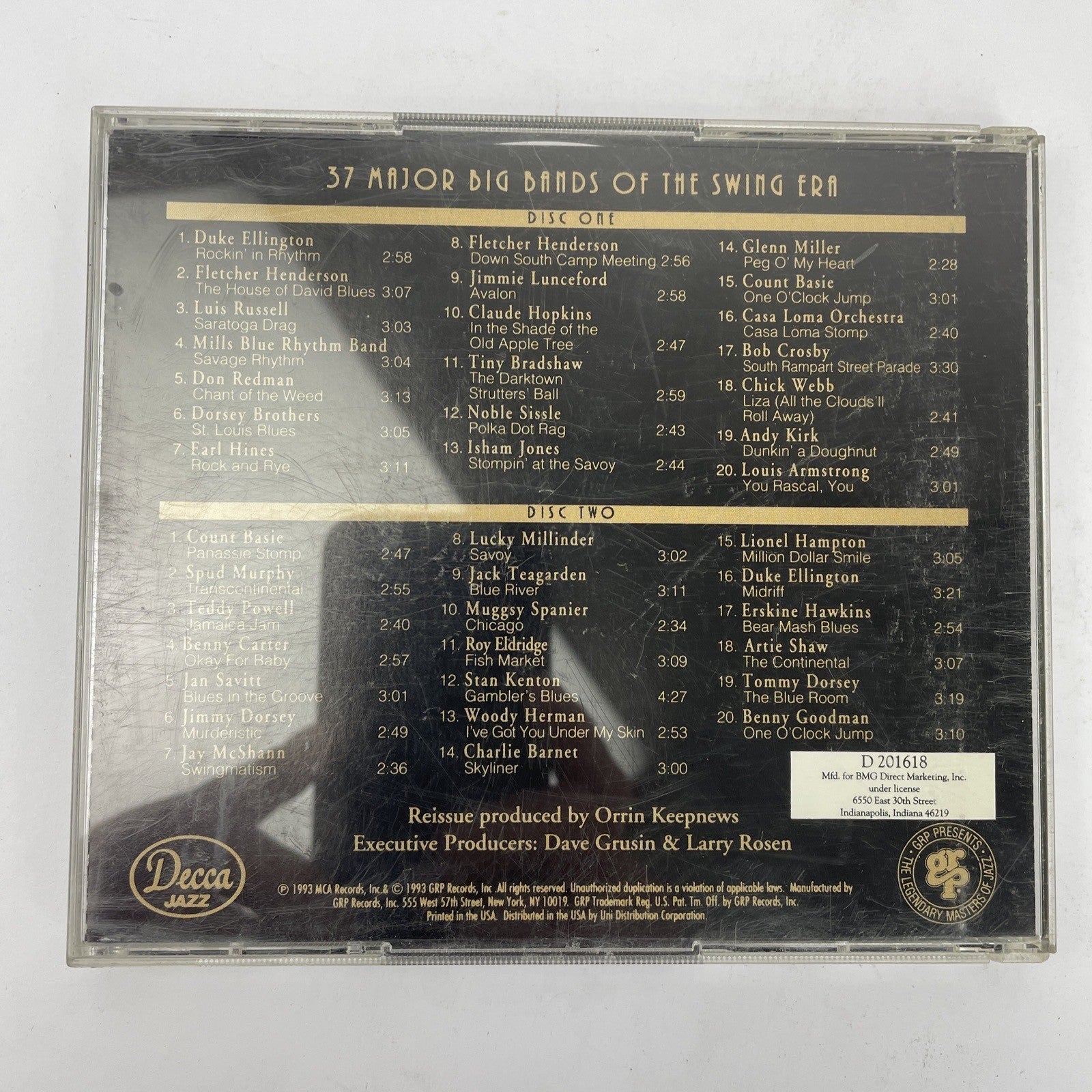 An Anthology of Big Band Swing: 1930-1955 (2-disc CD, 1993) MINT DISCS        #1