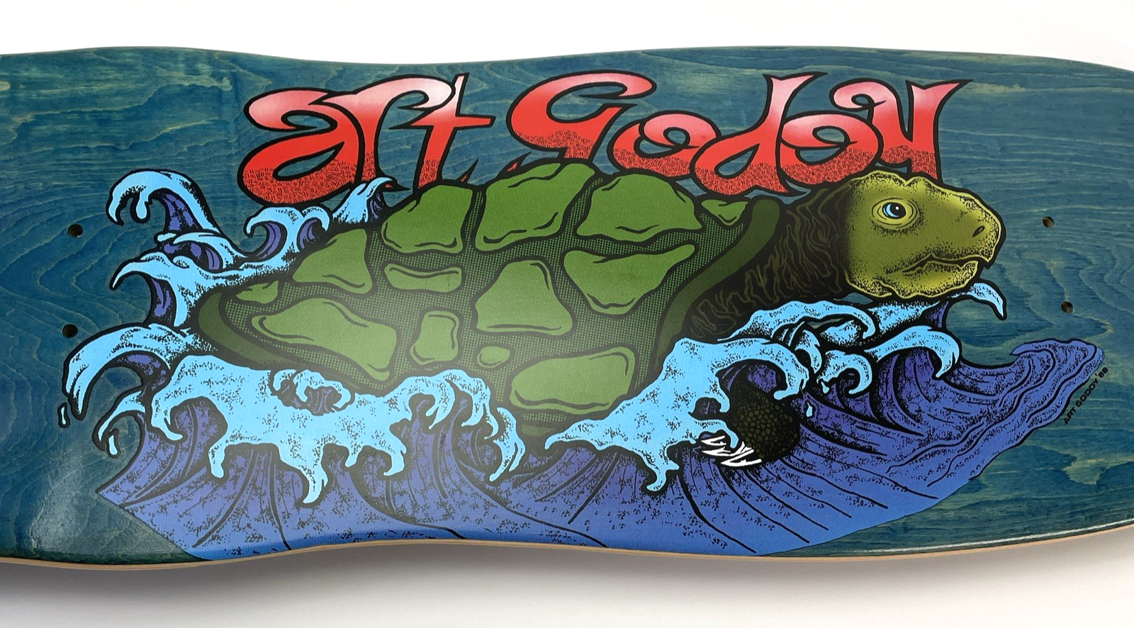 H-STREET SKATEBOARDS ART GODOY 1988 Sea Turtle SKATEBOARD DECK USA MADE A Series