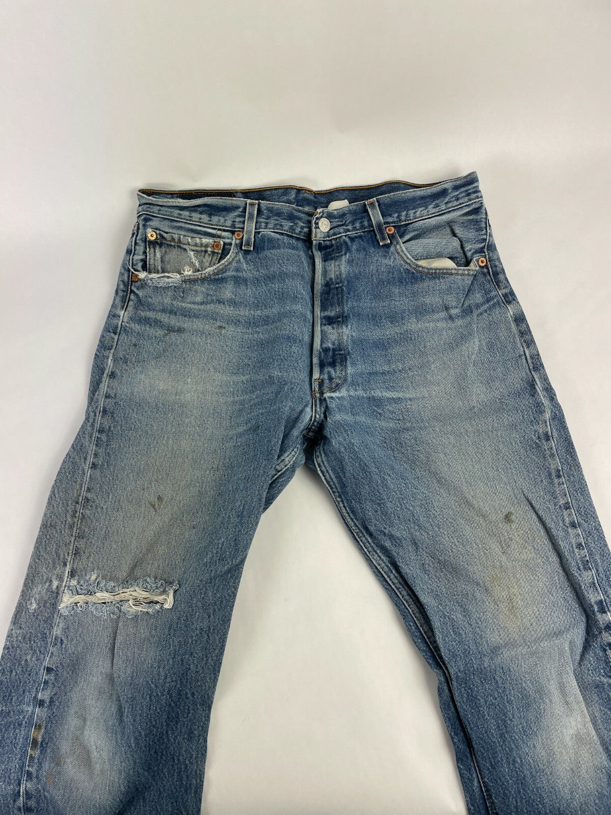 Levi's Men's Blue 501 Regular Fit Straight Leg Jeans Size W 36 L 33