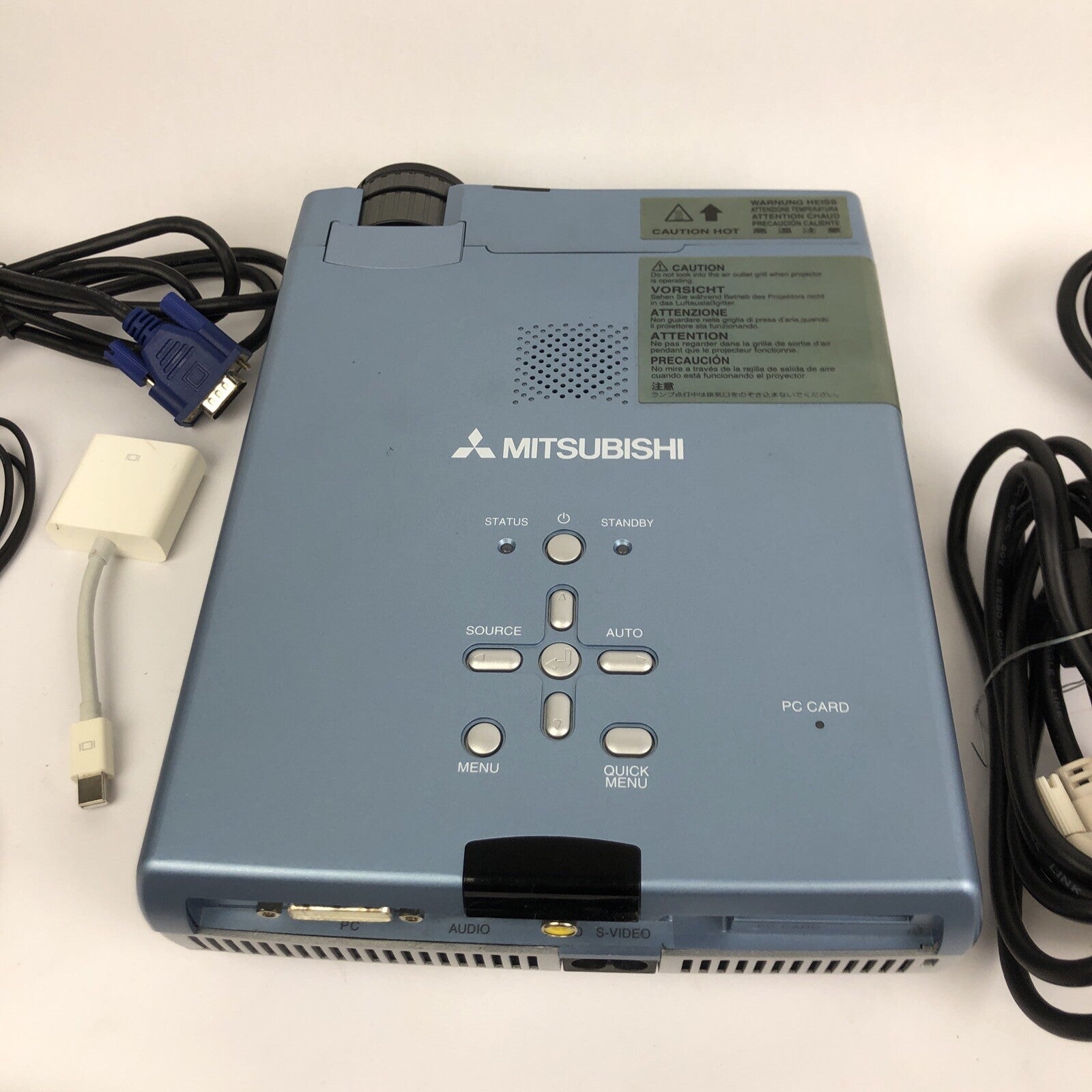 Mitsubishi XD50U Mini-Mits XGA Portable Projector + Remote w/ Carrying Case VGC