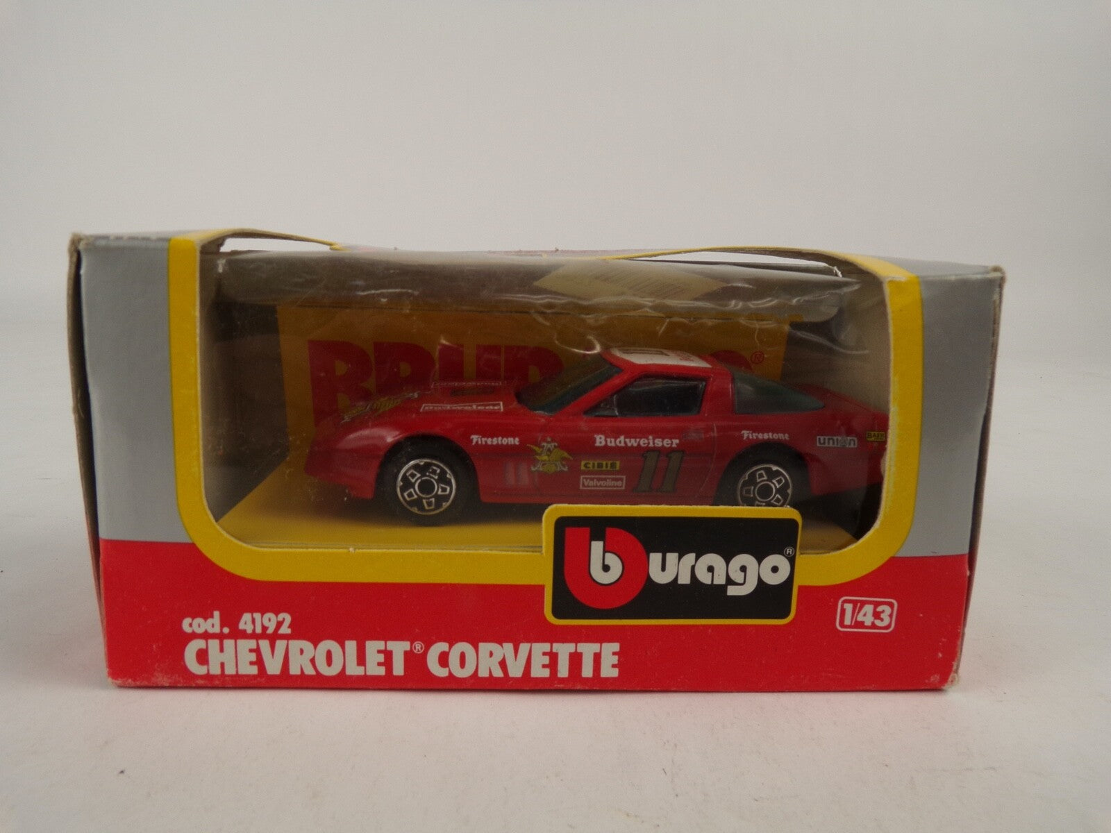 Burago Chevrolet Corvette Cod 4192 1/43 1:43 Scale Red
