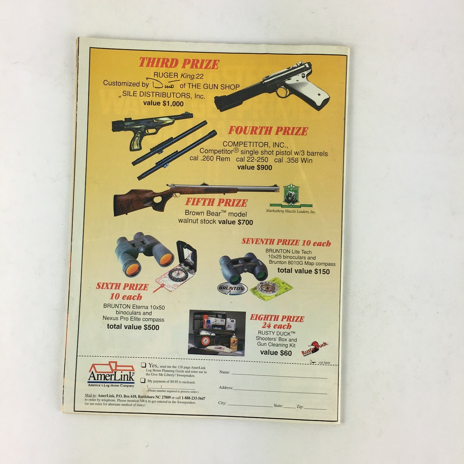 January 1999 American Rifleman Magazines Give Me Libety! Sweepstakes