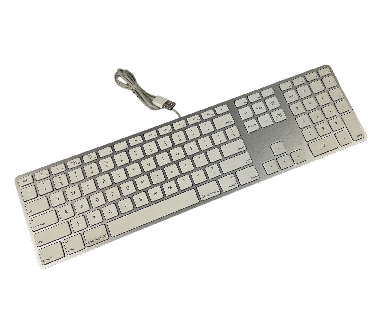 Genuine Apple Wired Aluminum USB Keyboard w/ Numeric Keypad MB110LL/A A1243