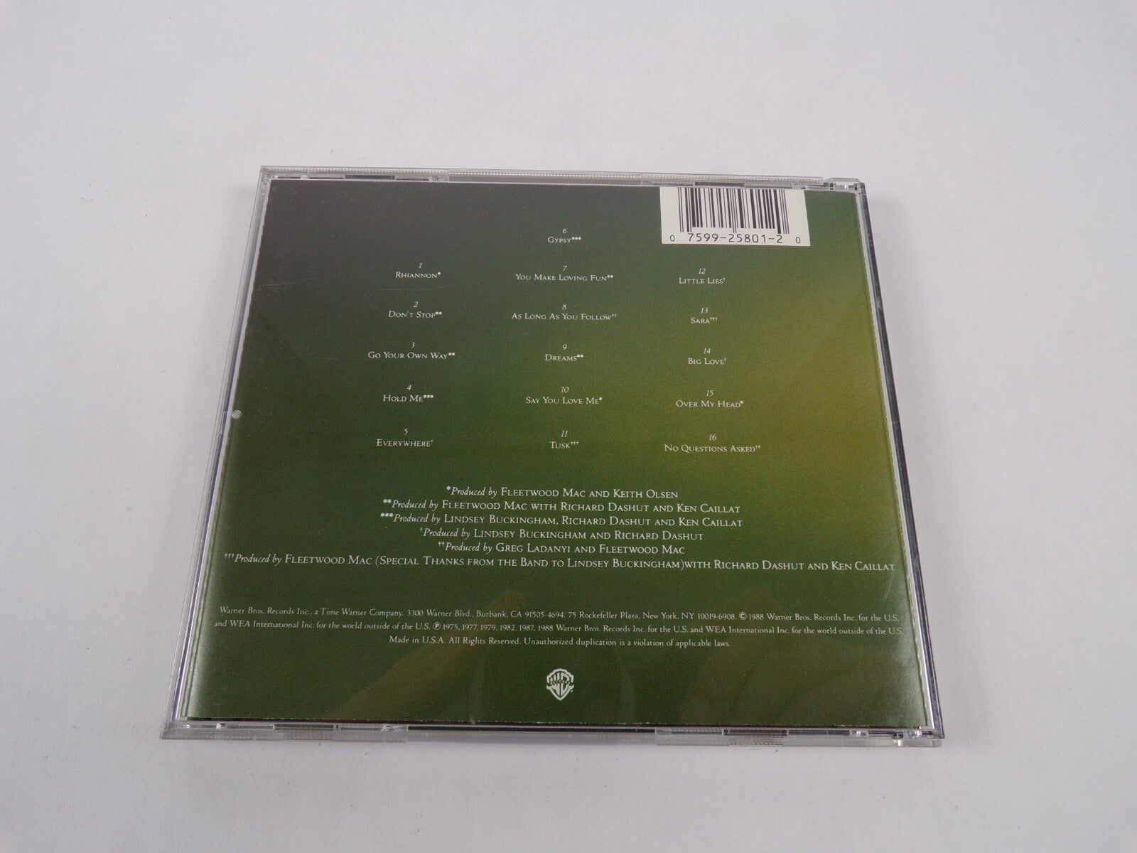Fleetwood Mac Greatest Hits Rhiannon Don't Stop Go Your Own Way Hold Me CD#12
