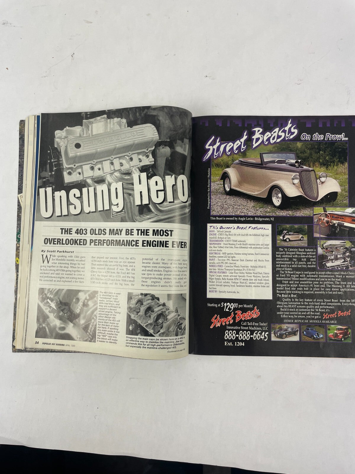 April 1999 Hot Rodding Magazinee Classic Muscle Reborn Legends Of The Street Rip