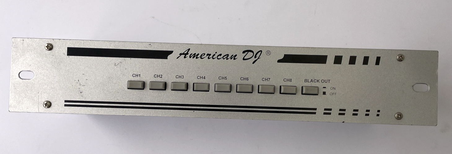 American DJ 8 Channel w Blackout DMX Switcher 3 Pin XLR Male Connection Out