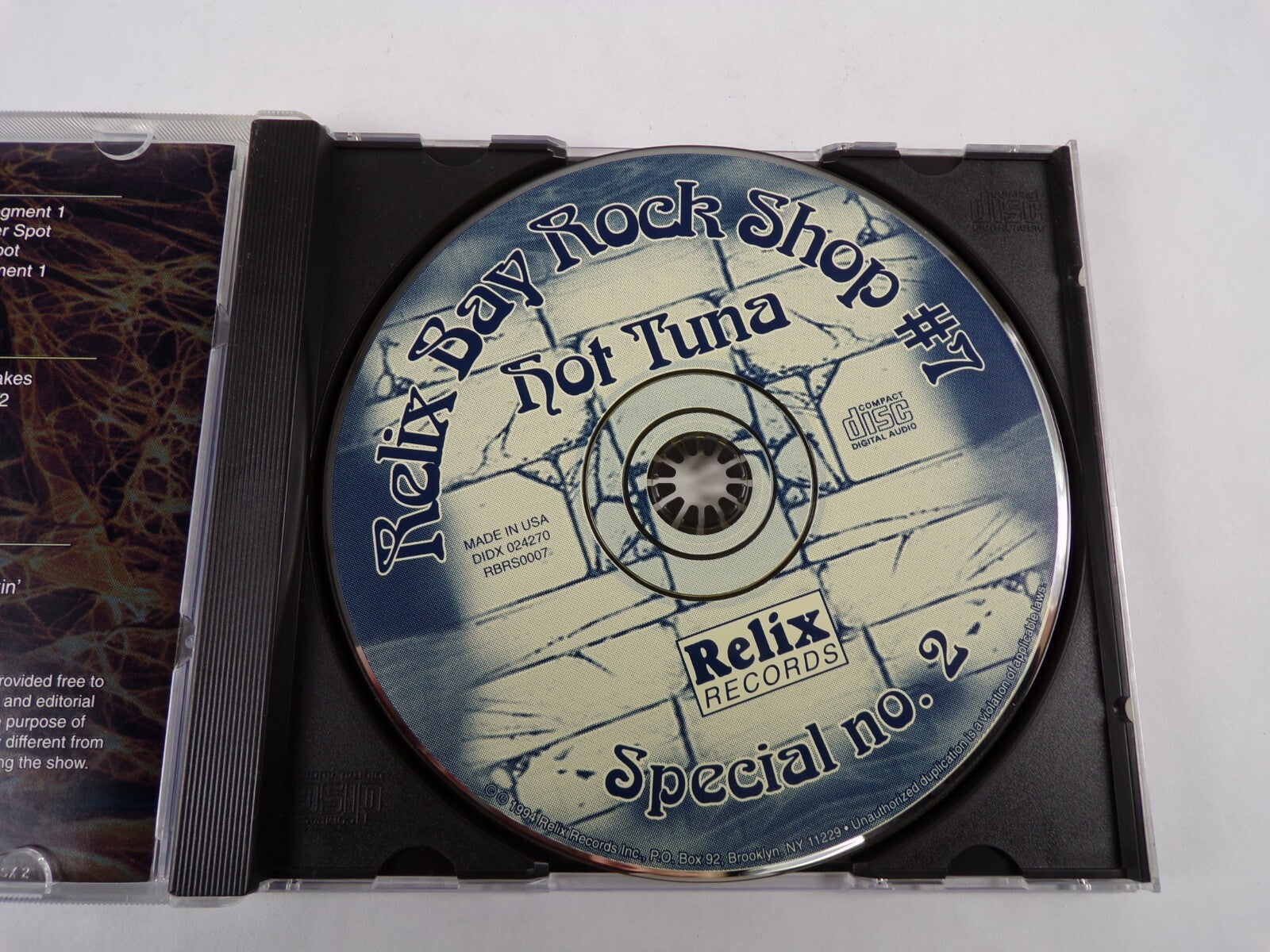 The Relix Bay Rock Shop# 7  Hot Tuna Special  No 2 CD#55