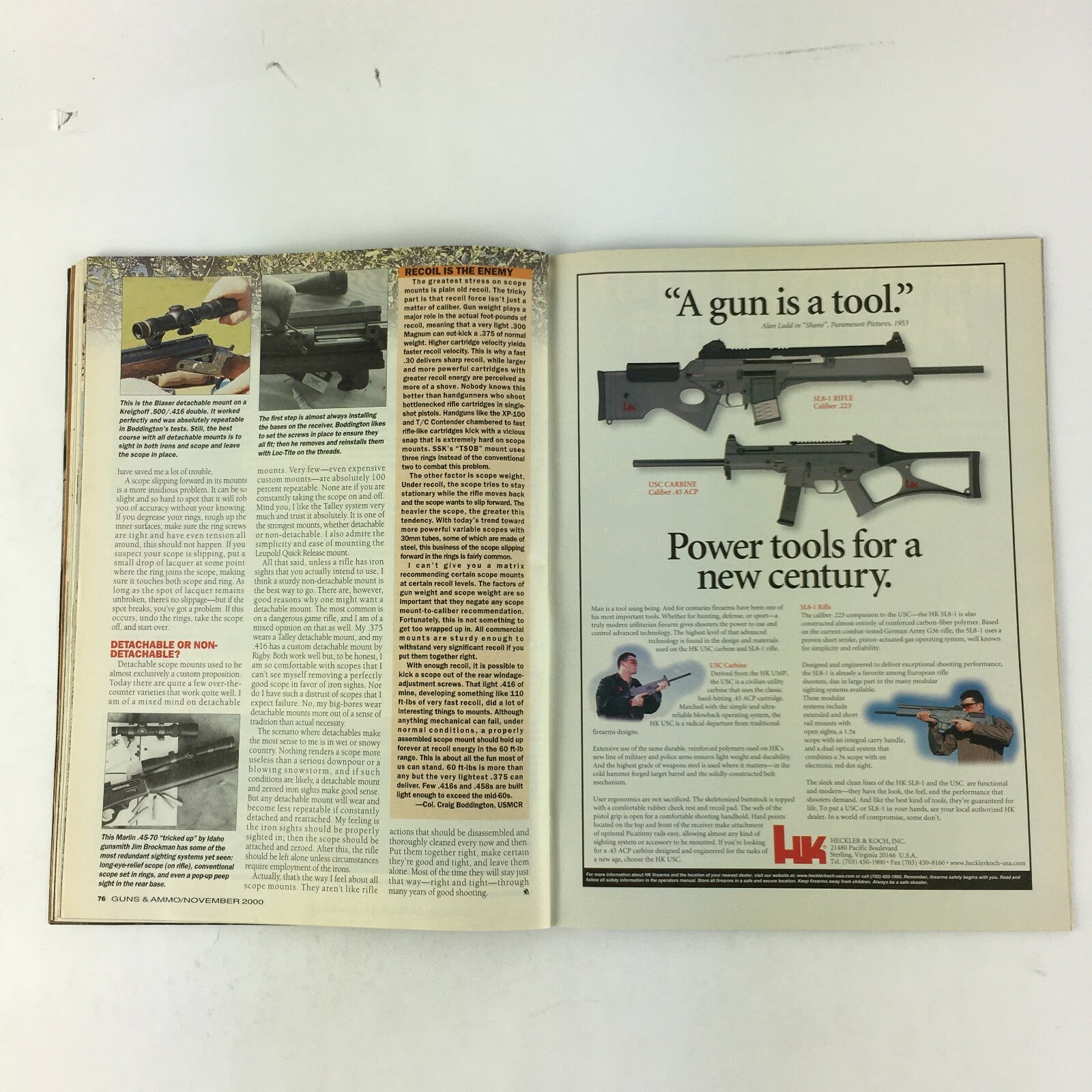 November 2000 Guns & Ammo Magazines The Right Gun For The Right Job Forty Niner