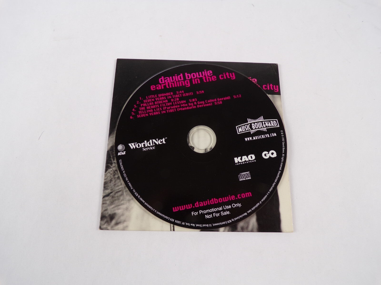 Dacid Bowie Earthing In The City Little Wonder Seven Years In Tibet Pallas CD#5