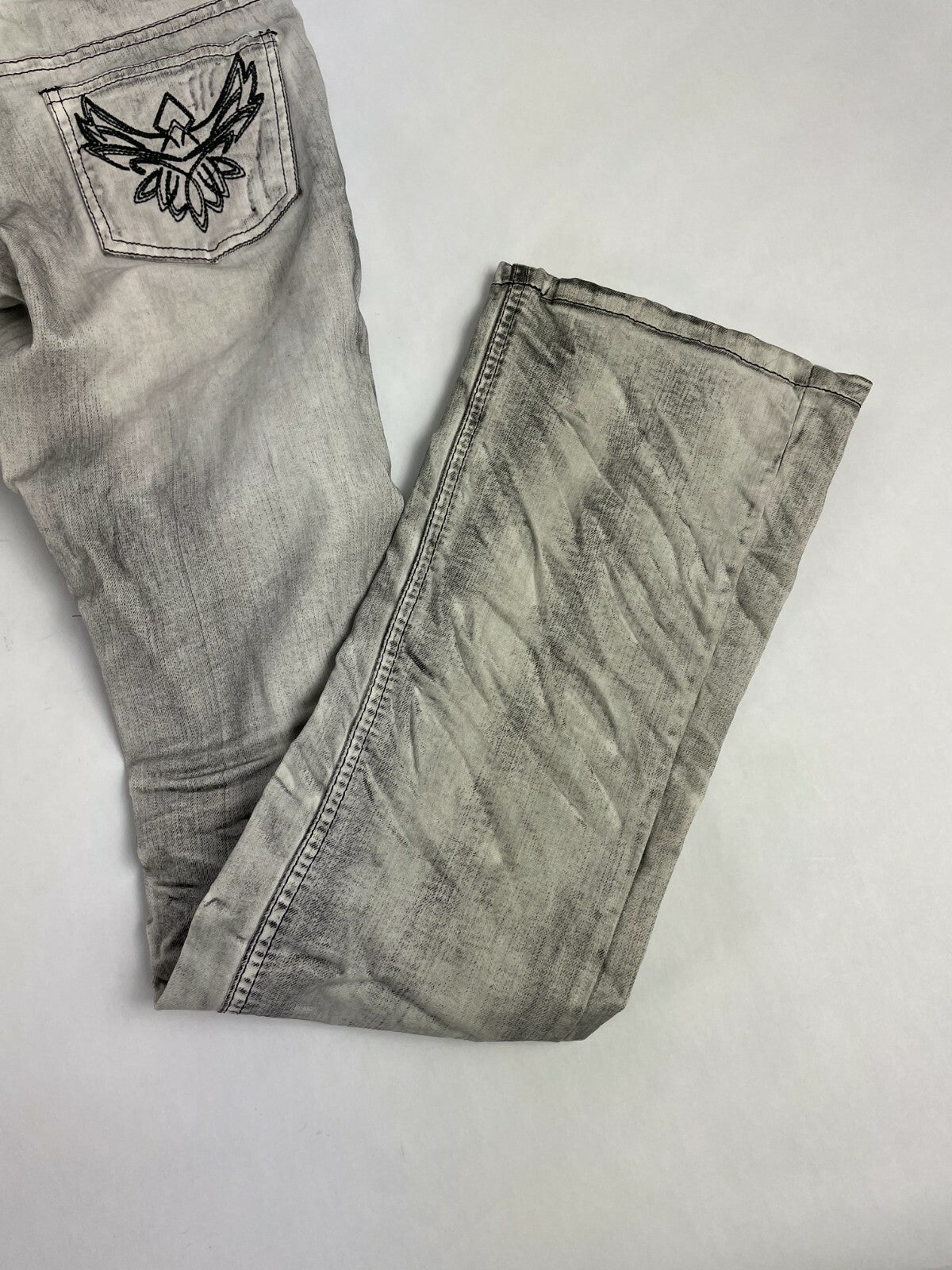 Machine Men's Denver Gray Tone Jeans Straight Leg Jeans Size W 27 L 31