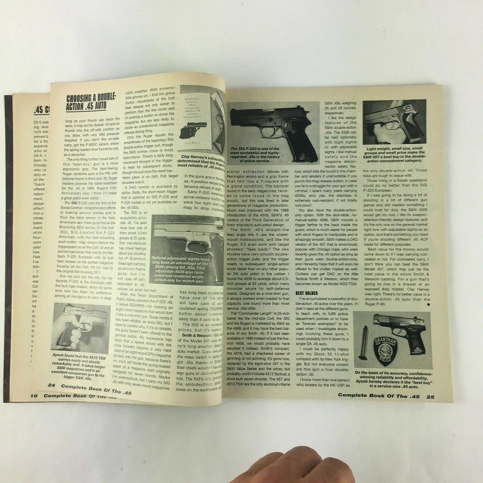 October 1998 Guns & Ammo Magazine Awesome Autos Ruger's Bisley Vaquero P.08/.45
