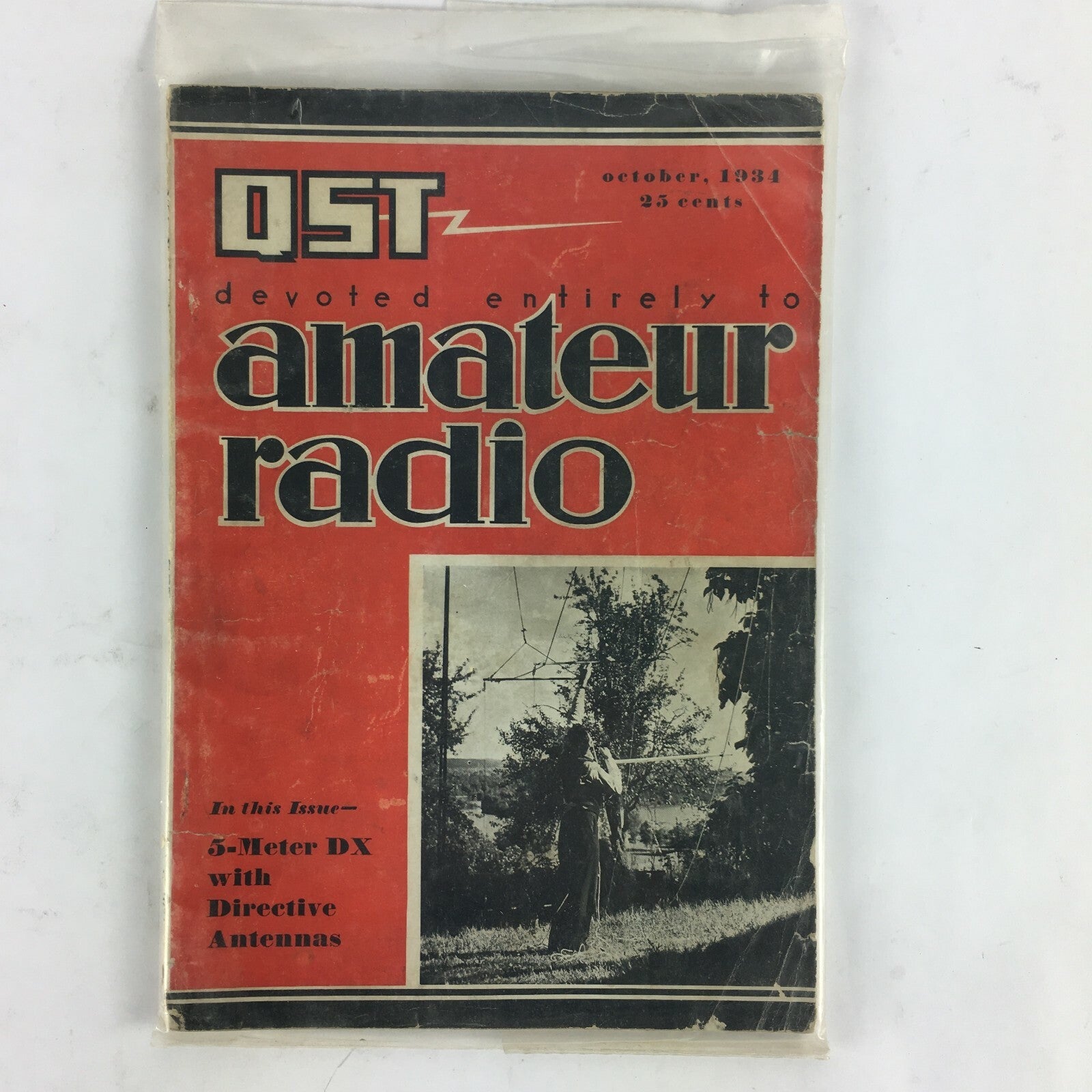 October 1934 QST Amateur Radio Magazine 5 Meter DX with Directive Antennas