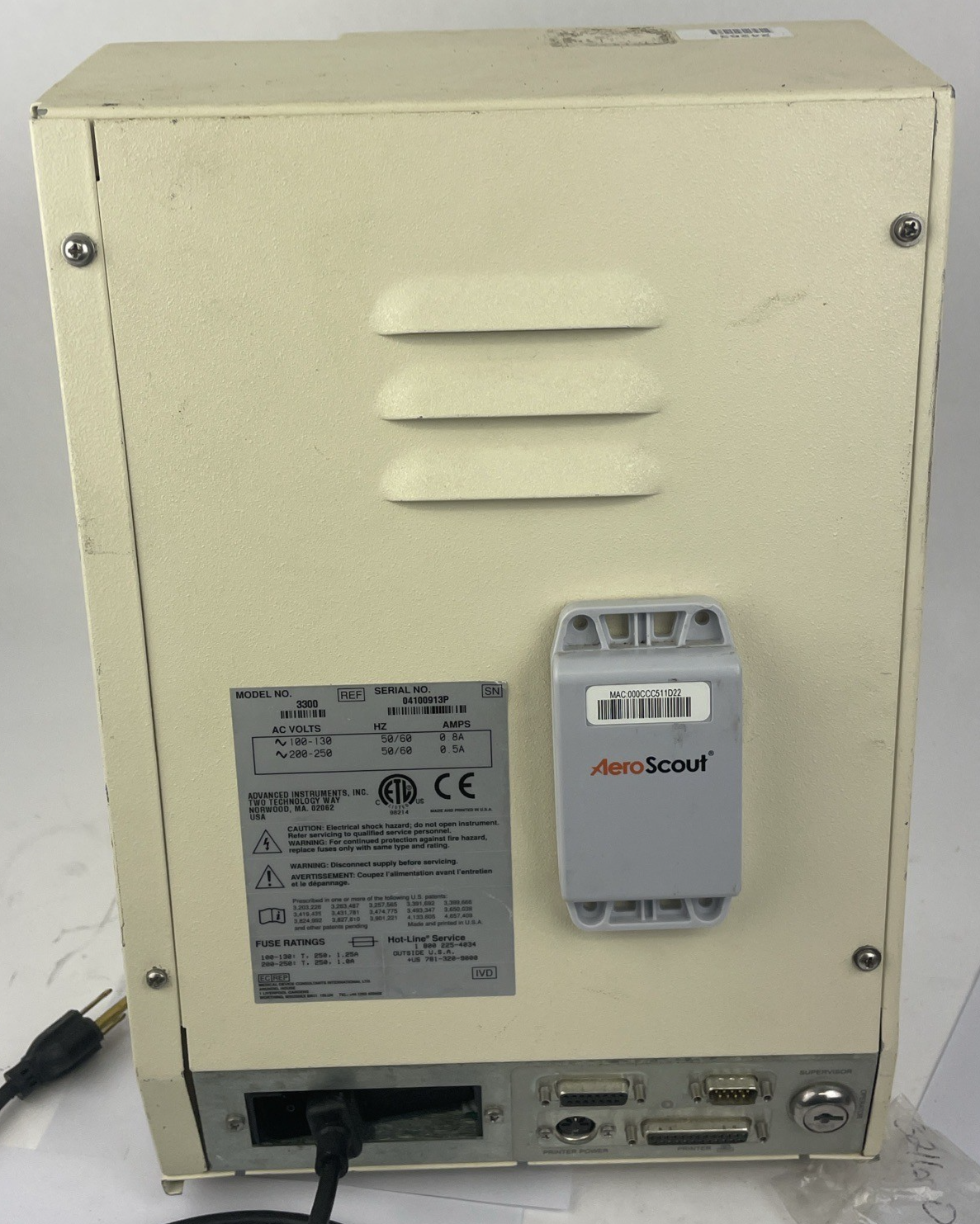 Advanced Instruments The Advanced Micro-Osmometer Model 3300 Version 4.3