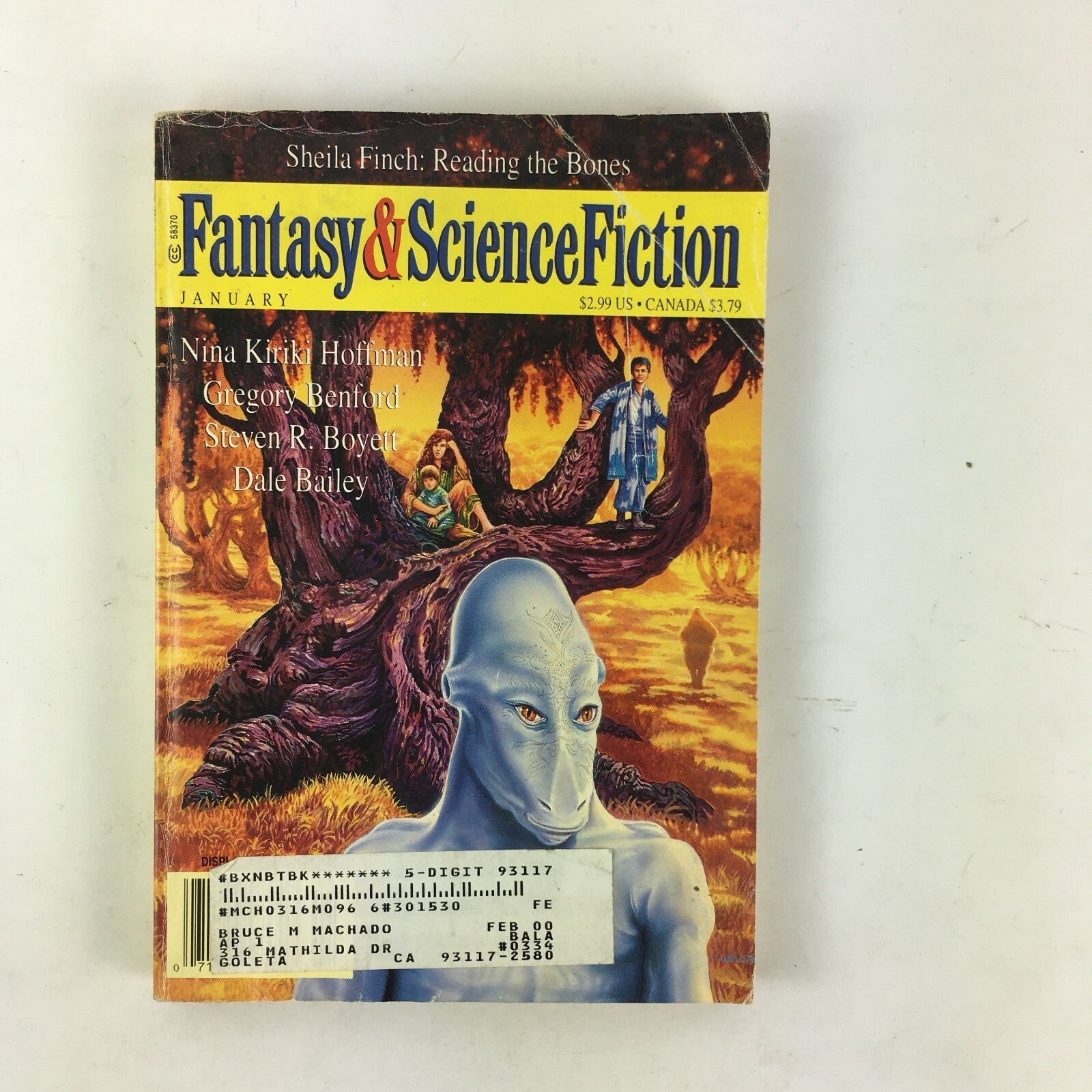 January Fantasy & Science Fiction Magazine Nina Kiriki Hoffman Gregory Benford