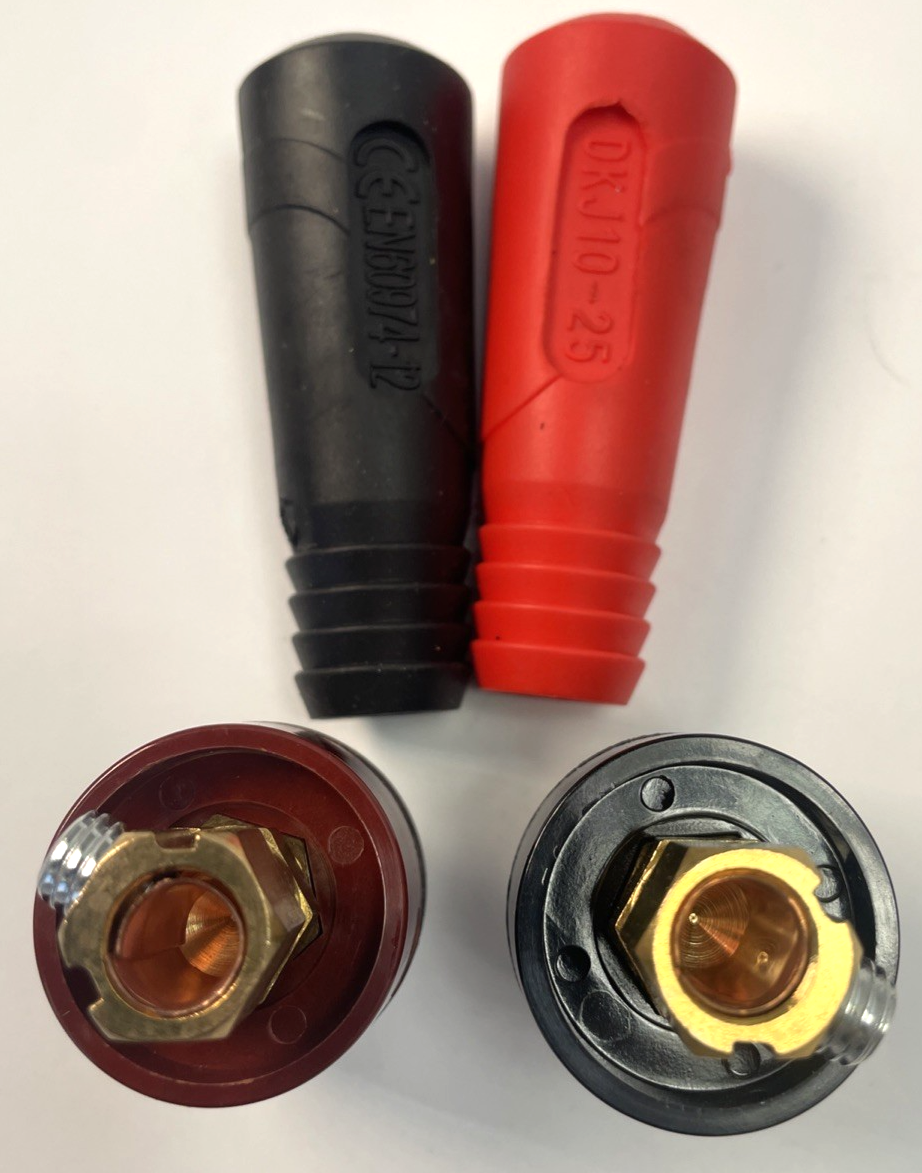 TIG Welding Cable Panel Connector Set 25mm 200A Dinse Style Quick Fitting
