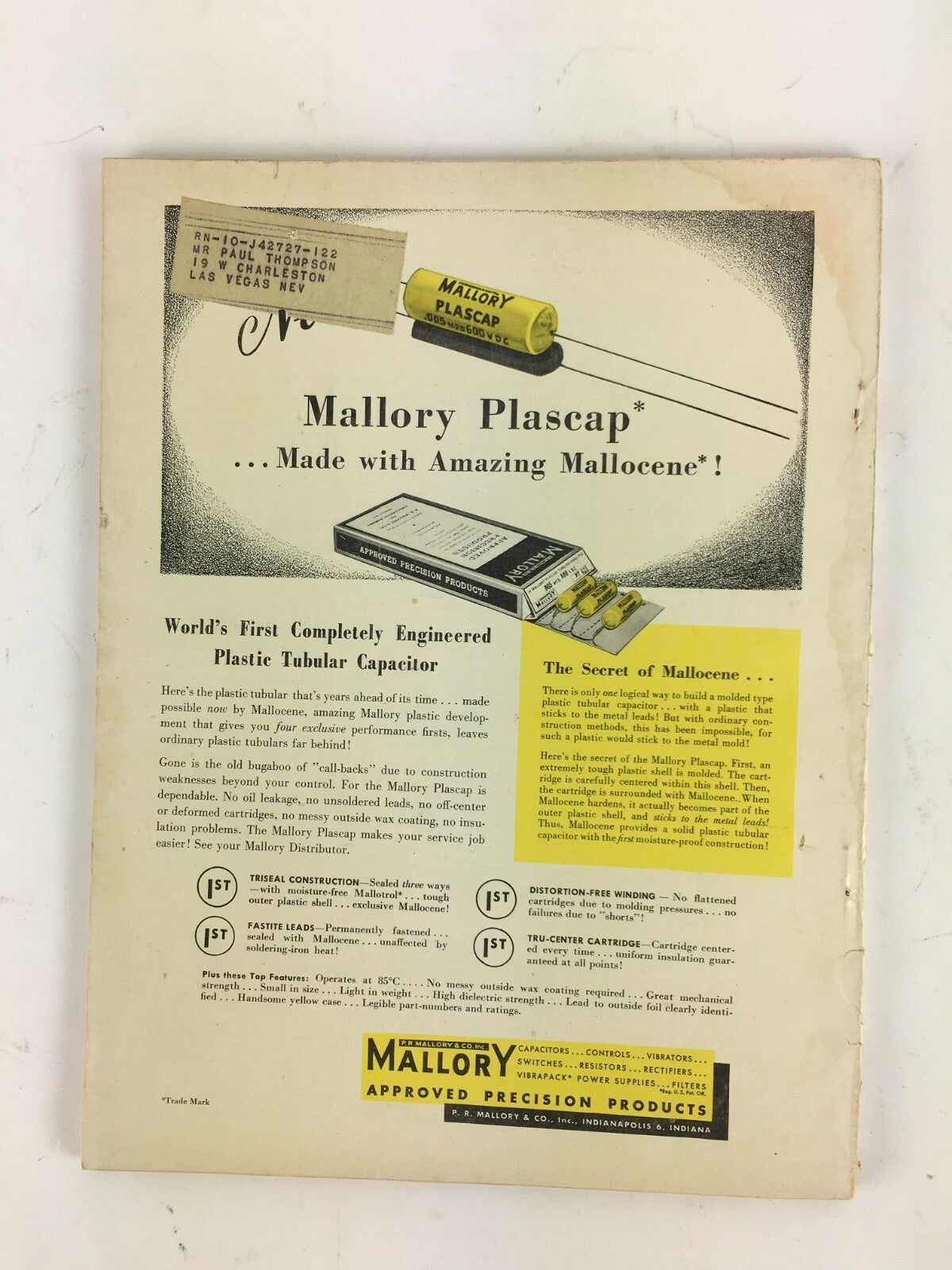August 1950 Radio TelevisionNews Magazine PortableMarine Radio Direction Finding