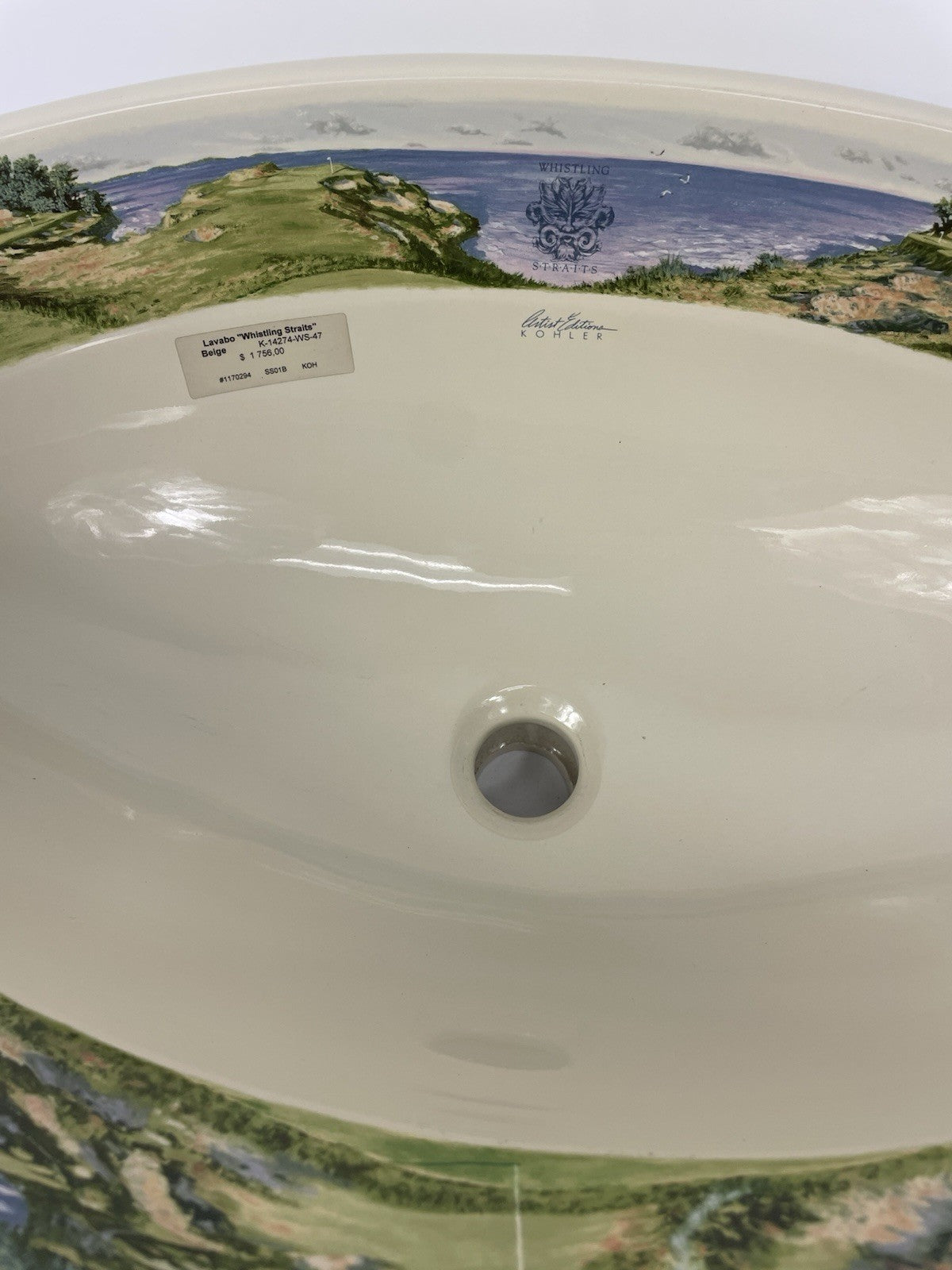 Kohler K-108-3-PB+K-274-WS Whistling Straits Antique Sink Faucet Artist Edition