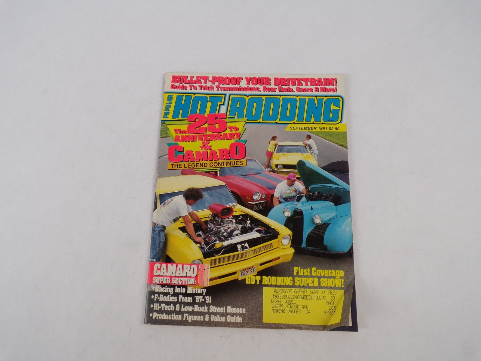 July 1992 Hot Rodding Magazine Bullet-Proof Your Drivetrain! Camaro The Legend