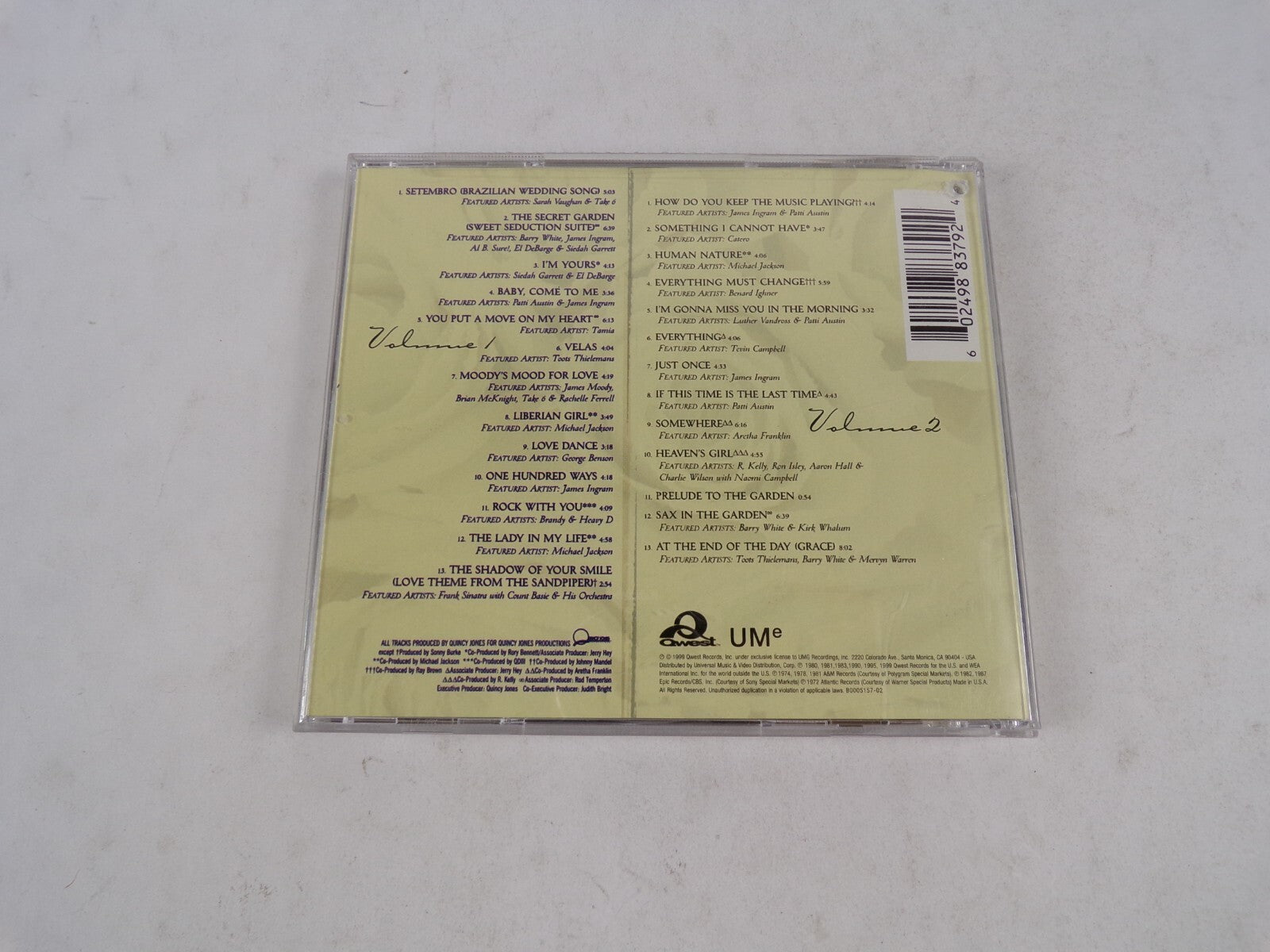 Quincy Jones Fron Q, With Love How Do You Keep The Music Playing Something CD#22
