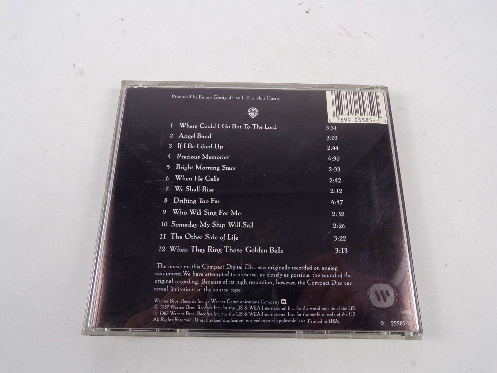 Emmylou Harris Angel Band Where Could I Go But To The Lord Angel Band CD#16