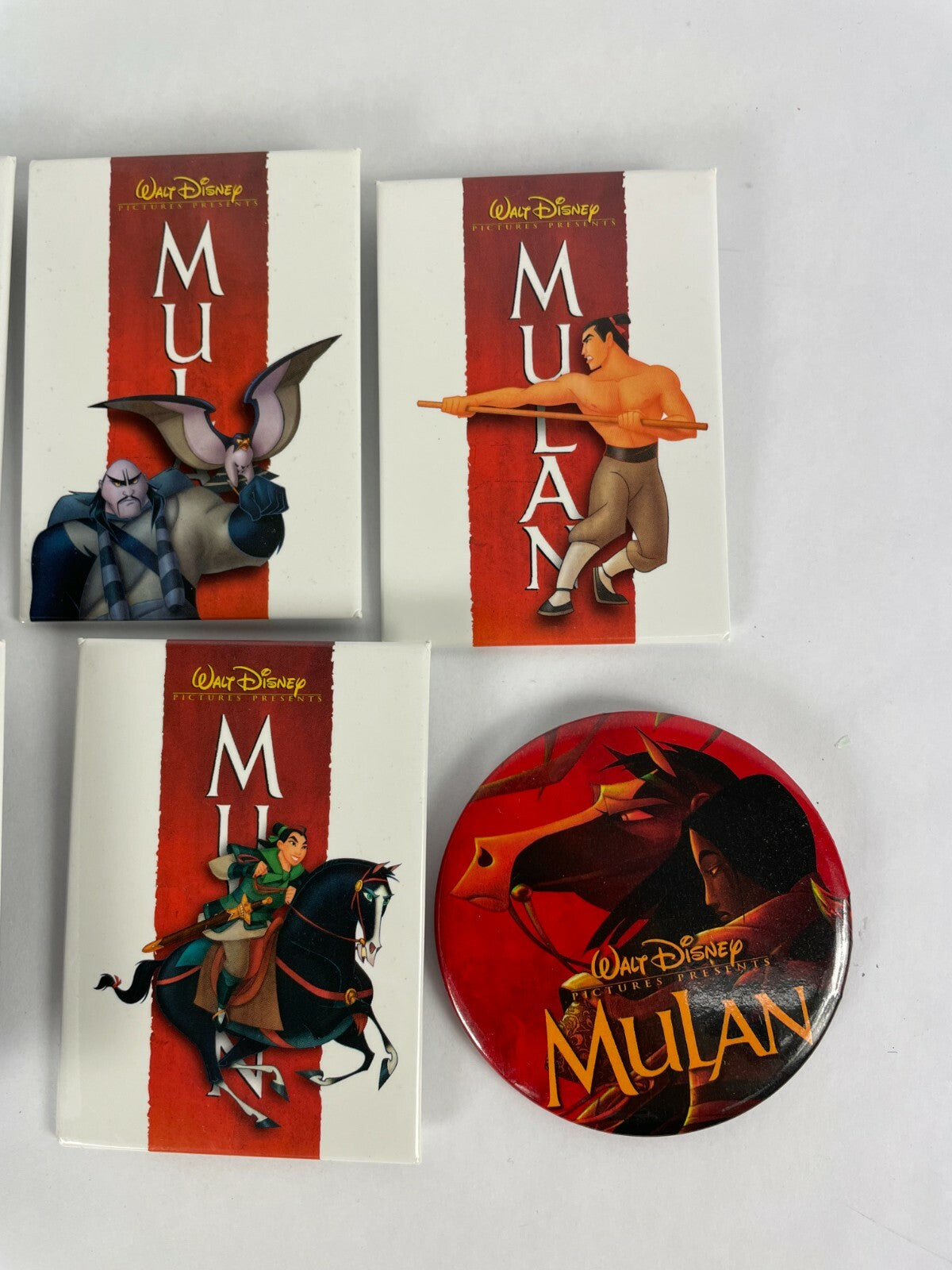 Disney Mulan Movie Film Lot of 6 Button Fast Shipping Must See