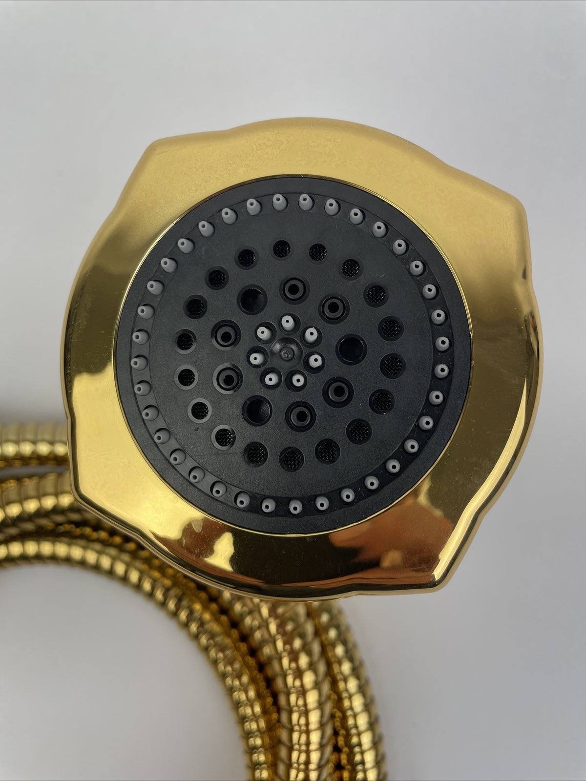 Aquabrass 25991 gold 3 function hand shower with brass hose