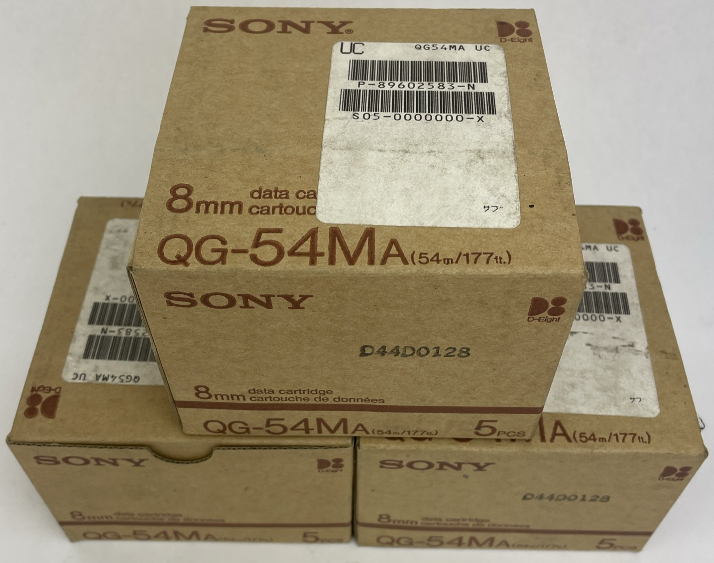 Sony QG 54M 8MM Data Cartridge Lot Of 15 OEM Sony D-Eight NOS