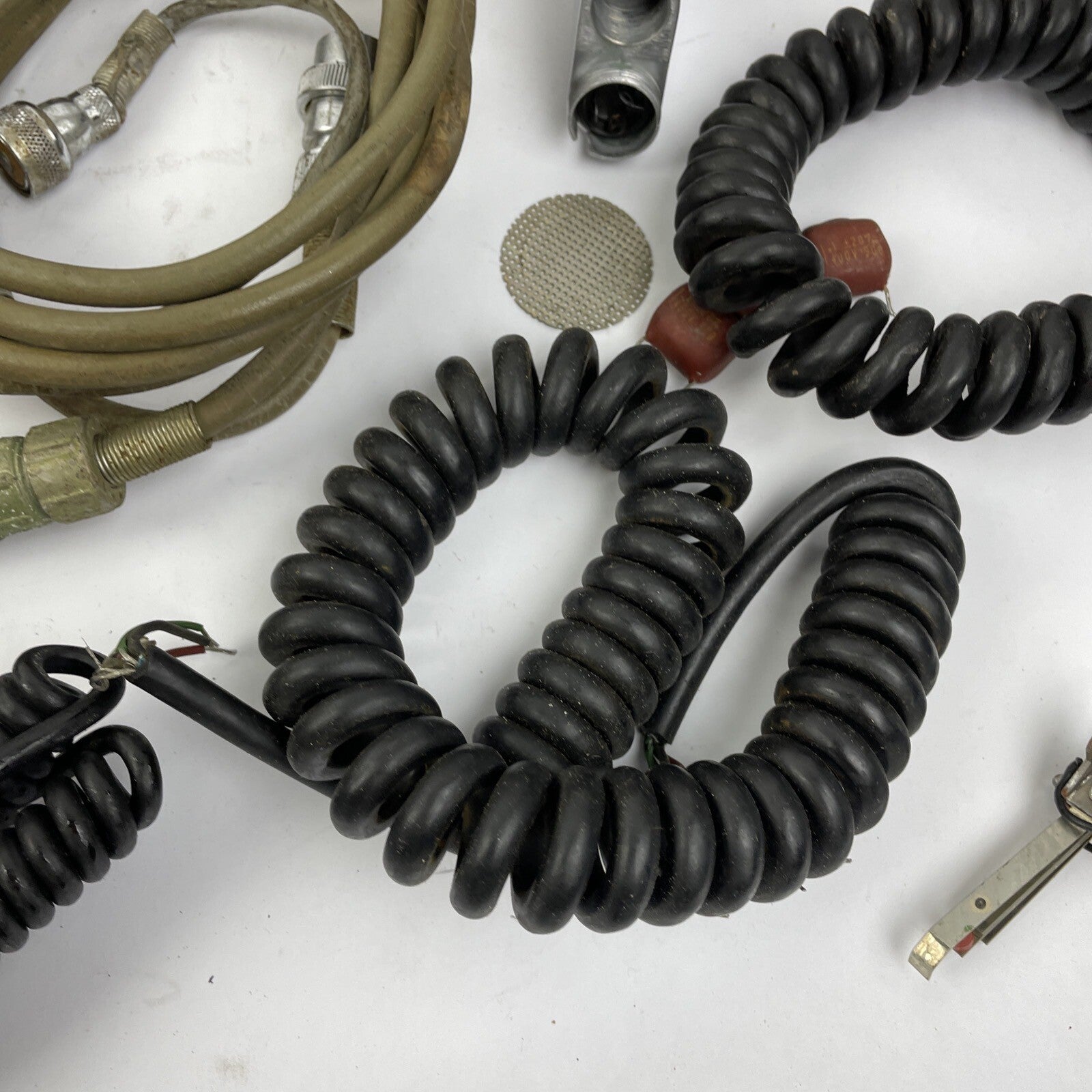 Vintage Motorola SHURE Horn Speaker Microphone Parts Lot - LOOK