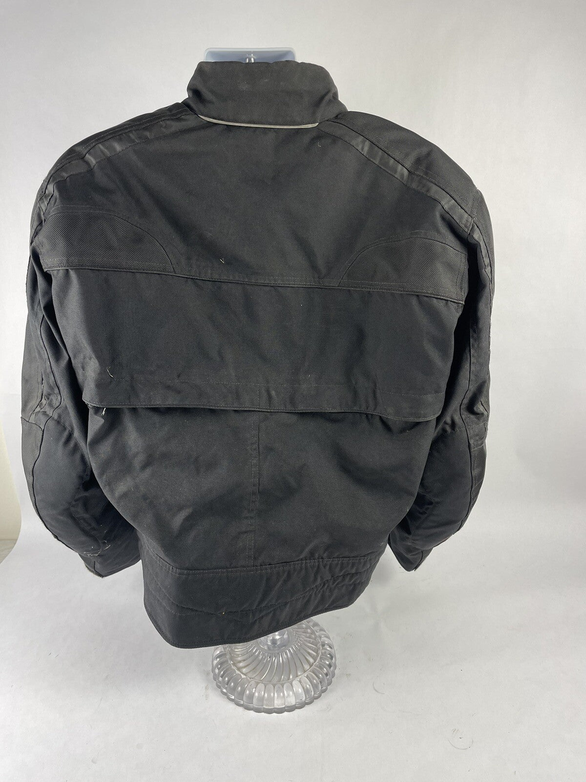 Men's River Road Black Biker Motorcycle Jacket Size 2XL