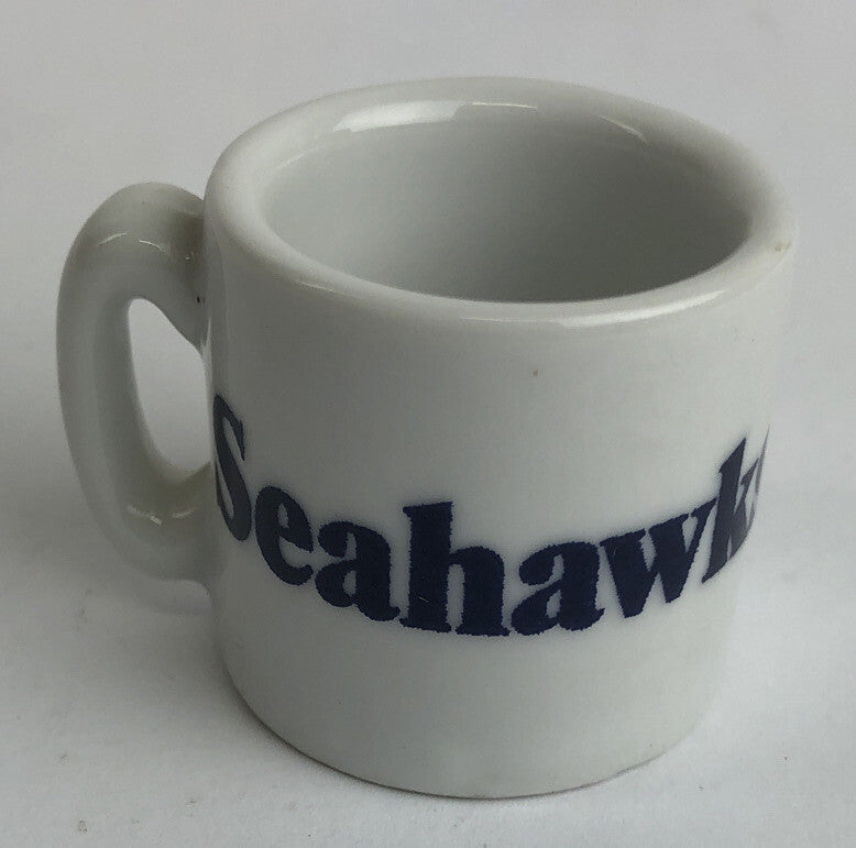 Vintage NFL Mini Coffee Cup Mug Seattle Seahawks1.25" Collectible Miniature