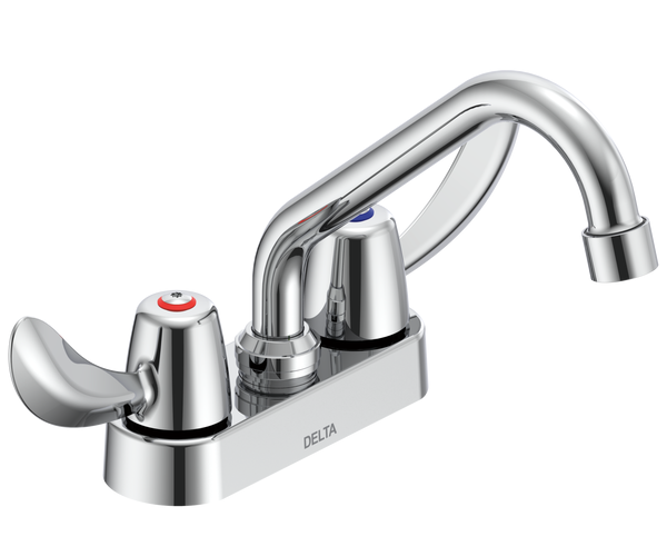 OEM DELTA Two Handle HOT COLD 4" Deck Mount Faucet In Chrome Model 27C4332 Delta