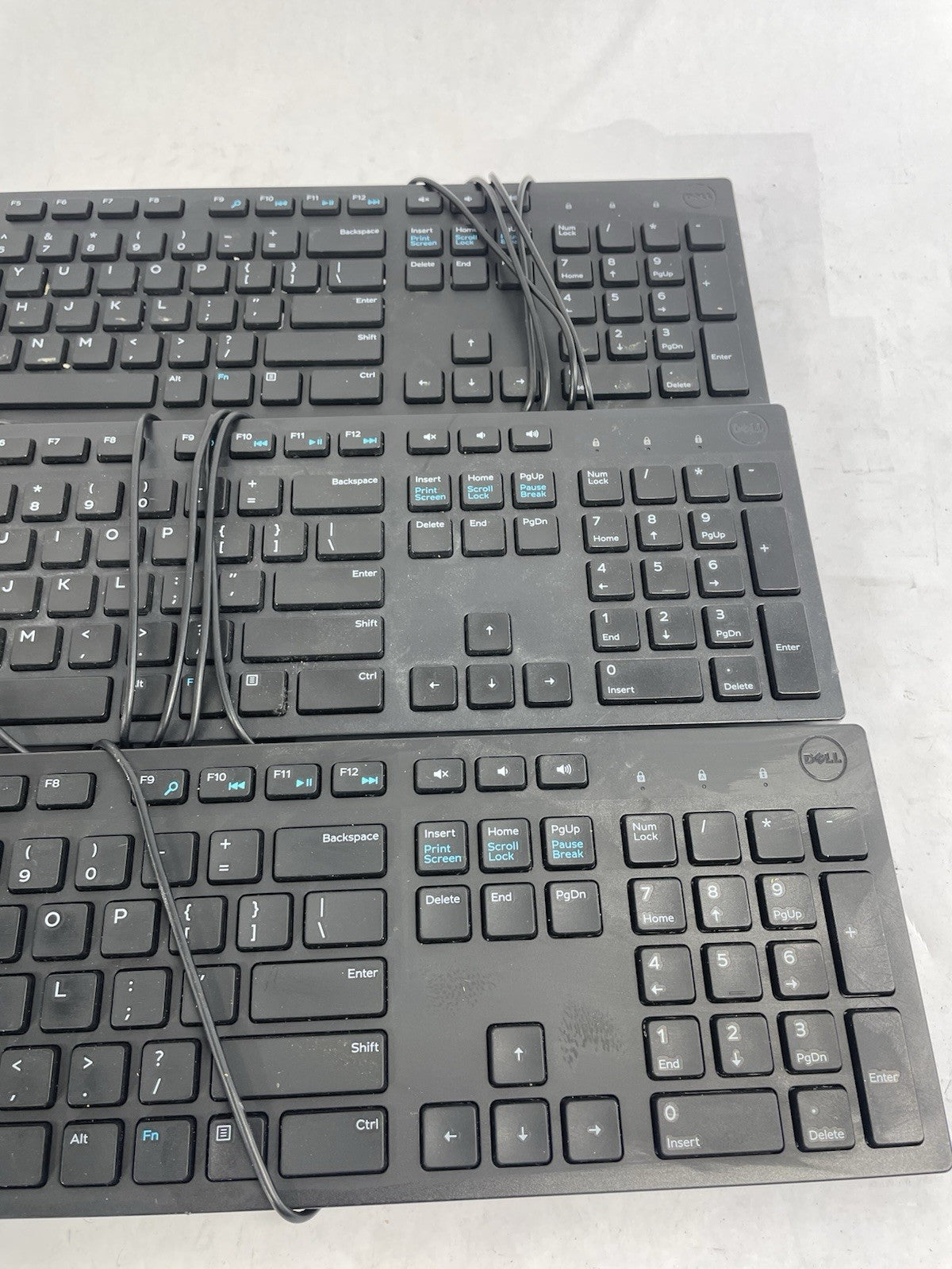 Lot of 3 Dell 0644G3 USB Keyboards - Black