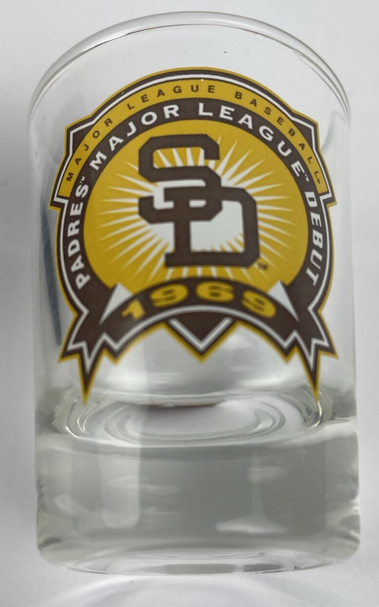 Lot of 2 x San Diego Padres Baseball Debut and Blue Out MLB 1oz Shot Glass RARE