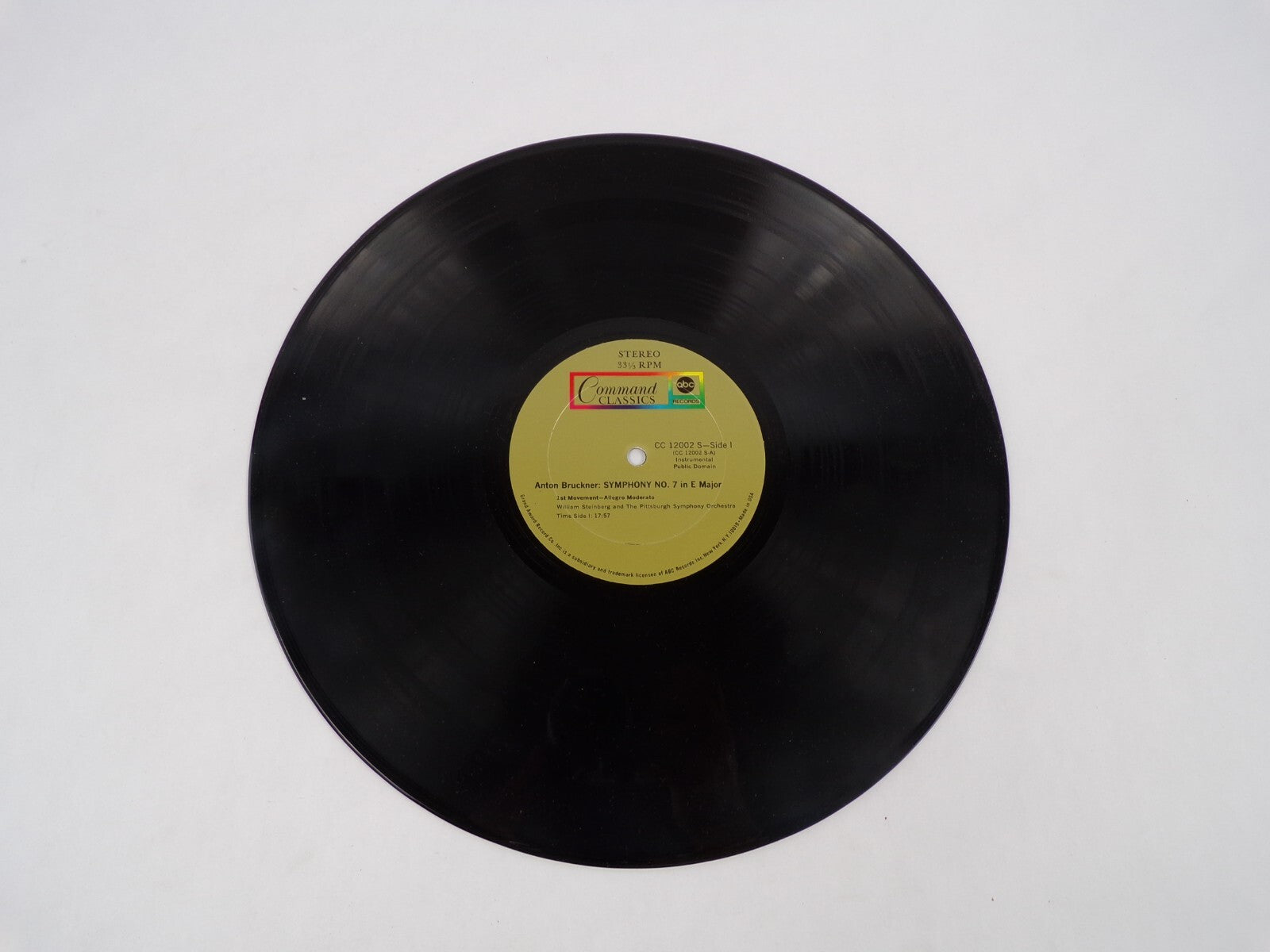 Bruckner William Steinberg The Pittsburgh Symphony Orchestra Vinyl Record