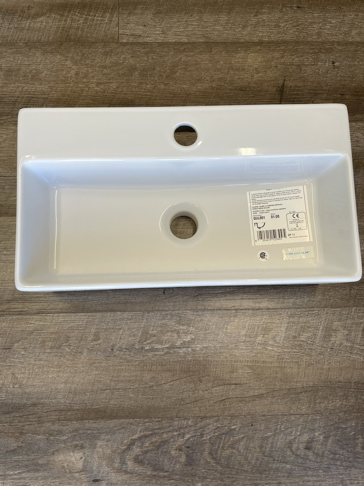 Artceram Quadro 27 wall or countertop sink QUL001 Glossy Bathroom Water Basin