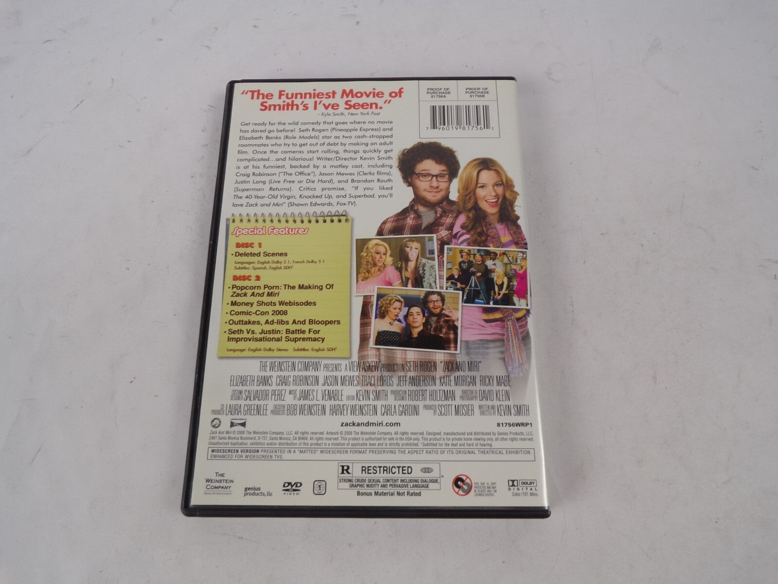 Zack And Miri Seth Rogen Elizabeth Banks "Sweet, Funny And Sexy." ThisDVD Movies