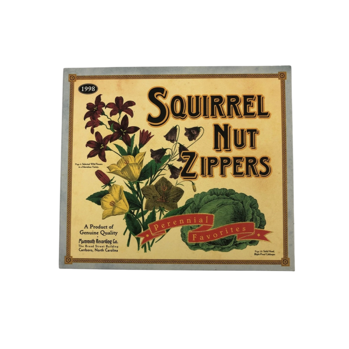 Squirrel Nut Zippers : Perennial Favorites CD (1999) Mammoth Records Mint - #7