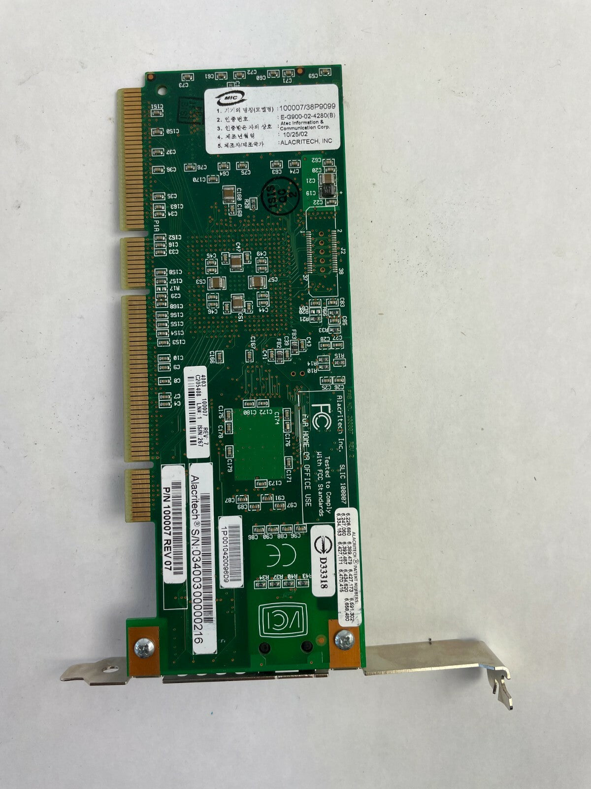 Genuine Alacritech 03400300000216 PCI Expansion Card Desktop PC
