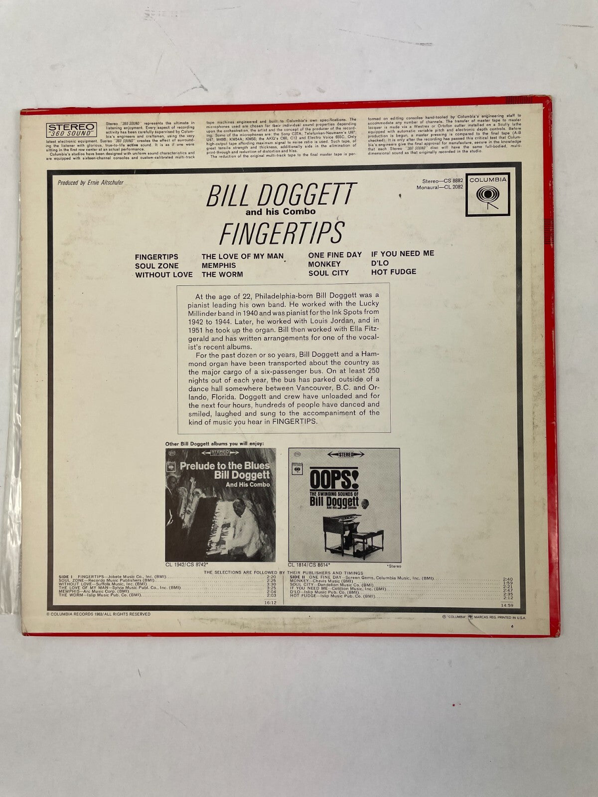 Bill Doggett And His Combo Fingertips Without Love The Love Of My Vinyl Record