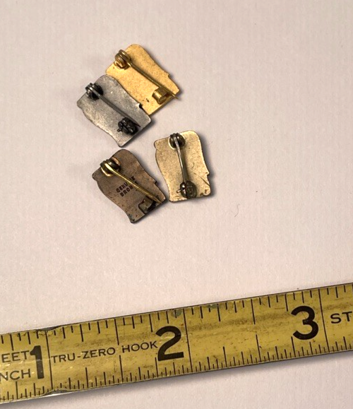 4 Vtg Shorthand Stenography 120.100,80,60 WPM Words Per Minute Lapel Pin Awards