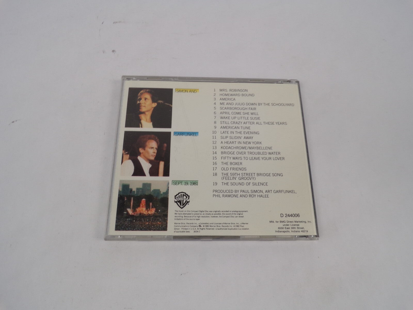 Simon And Garfunkel The Concert In Central Park Homeward Bound America CD#67