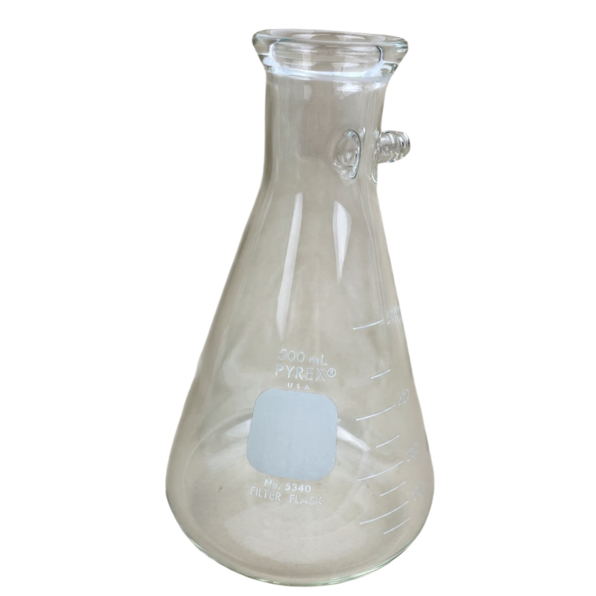 Pyrex U.S.A 500mL Filter Flask No. 5340 Borosilicate Glass Lab Vacuum Filtration